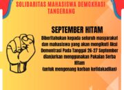 September Hitam, Aksi Solidaritas Masyarakat Dan Mahasiswa Di Kabupaten Tangerang 