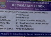 Warga Palasari Berterima Kasih Atas  Peningkatan Jalan  Hotmik Oleh PT.Wiradja Surya Kencana