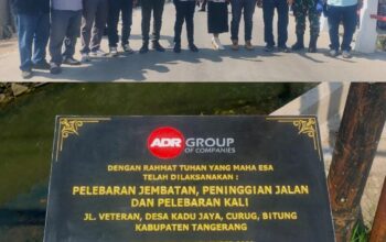 Peresmian.!! Pelebaran Jembatan, Peningkatan Jalan Dan Pelebaran Kali Yang Di Bangun Oleh PT. Selamat Sempurna ADR Grup Bersama H.M Sobri Di Kampung Bitung