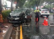 Terjadi Laka Lantas Di Graha Raya SatLantas Polres TangSel Melakukan Olah TKP