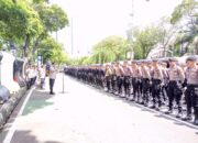 Polri dan Personil Gabungan Amankan Aksi Di DPR/MPR RI, BAWASLU dan KPU RI