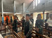 Satgas Yonif 509 Kostrad Laksanakan Ibadah Di Gereja Bersama Masyarakat Papua