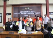 Jajaran Polres Metro Jakarta Pusat Ungkap 3 Perkara Kriminal   