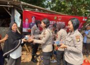 Bakti sosial Polres Metro Jakarta Timur Bersama Bhayangkari Di Wilayah Slum Area