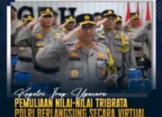 Kapolri Jenderal Polisi Drs. Listyo Sigit Prabowo, M. Si, Selaku Inspektur Upacara Pemuliaan Nilai-nilai Tribrata