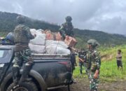 Prajurit Koops Habema Sinergi Bersama Warga Mbua Jaga Keamanan Wilayah Di Nduga Papua