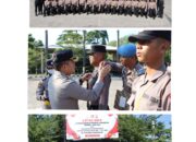 Kapolres Nganjuk Pimpin Upacara Kenaikan Pangkat Pengabdian Dan Membuka  Latja Siswa Diktuk BA Gelombang I T.A. 2024 