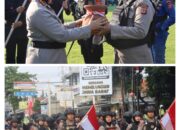 Kapolresta Cirebon Pimpin Apel Penyambutan Dan Penyerahan Pengambilan Air Suci Dalam rangka Bintra Hari Bhayangkara Ke-78