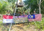 Menjaga Kedaulatan Negara, Satgas Yonzipur 5/ABW Laksanakan Patroli Patok