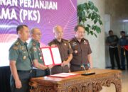 Jaksa Agung Muda Intelijen Dan Komandan Pusat Polisi Militer TNITandatangani Perjanjian Kerja Sama