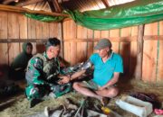 Warga Agiyome Sambut Gembira Pelayanan Kesehatan Dan Pembagian Sembako Satgas TNI
