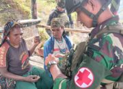 Pos Langit Satgas Yonif 509 Kostrad Adakan Pengobatan Gratis Untuk Masyarakat Di Intan Jaya, Papua