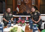 Terima Kunjungan Kehormatan Panglima Tentera Darat Malaysia, Kasad Bahas 3 Hal Penting