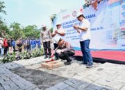 Kapolri Laksanakan Peletakan Batu Pertama Pembangunan Gedung Pusdiklat SPSI di Kawasan Jatiluhur Kab. Purwakarta