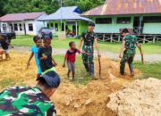 Sambut Peringatan Hari Kemerdekan RI ke-79 , Satgas Yonif 762/VYS Membantu Penyiapan Lapangan Upacara