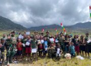 Satgas Habema Bersama Warga Kalibuk Meriahkan Lomba Rangkaian HUT RI