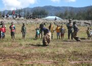 Lomba Rangkaian HUT Ke-79 RI Oleh Satgas Habema Di Kampung Kago Berlangsung Meriah