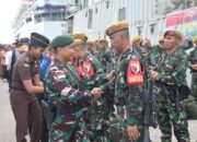 Dansatgas Yonarmed 11 Kostrad Hadiri Upacara Pengantaran Purna Tugas Yonarhanud 8/MBC