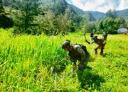 Prajurit Habema Dan Warga Milawak Bersihkan Area Bandara Beoga