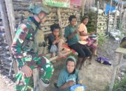 Makan Siang Bersama Prajurit Habema Disambut Sukacita Warga Gelegi