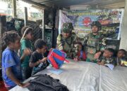 Papua Pintar Satgas Habema Bangkitkan Semangat Anak-Anak Kago