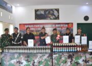 Satgas Yonarmed 11 Kostrad Serahkan Barang Bukti Penindakan ke Bea Cukai Nunukan