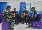 Komsos Satgas Habema Bangkitkan Semangat Pemuda Kenyam Latihan Musik