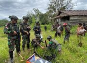 Lampu Solar Cell Satgas Marinir Habema Terangi Sokamu