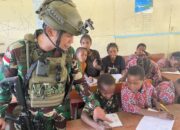 Program Papua Pintar Satgas Habema Disambut Gembira Anak-Anak Kaboneri