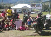 Baksos HUT ke-79 TNI Satgas Habema Disambut Antusias Warga Kago