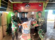Bagikan Sembako, Satgas Habema Jalin Kasih dengan Warga Kiribun