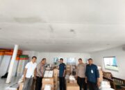 Jelang pergeseran logistik KPU Sejumlah Personil Polri Amankan Gudang Logistik