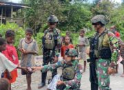 Anak-Anak Massi Sambut Gembira Komsos Marinir Habema