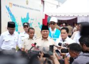 Menteri BUMN Erick Thohir Ikuti Presiden Prabowo Tinjau Proyek PLTA Di Jatigede Kabupaten Sukabumi