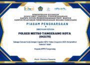 Polres Metro Tangerang Kota Raih Dua Penghargaan, IKPA Sangat Baik Dan LPJ 2024 Terbaik Ketiga