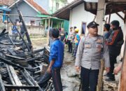 Polsek Cilawu Amankan TKP Kebakaran Rumah Panggung di Cilawu