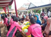 Polsek Cikarang Utara Gelar Bazar Gerakan Pangan Murah Sambut HUT RI Ke-80
