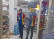 Rem Blong, Motor Tabrak Pintu Masuk Indomaret di Binong Permai