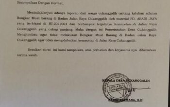 Sudah Ditegur Sejak Februari! Kades Cukanggalih : PD. Abadi Jaya Membuat Macet Bongkar Muat Dijalan
