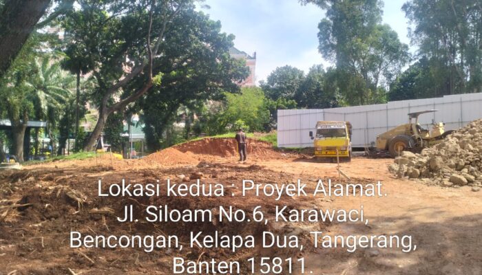 Proyek Tak Berizin Dilingkup Kawasan Lippo Karawaci Tanpa Izin Lengkap