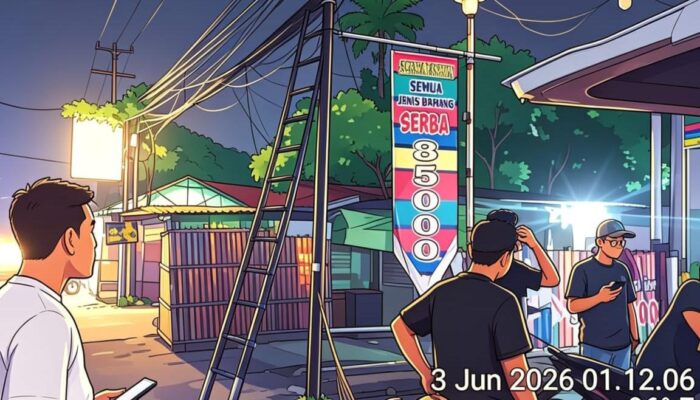 Pemasangan Kabel Fiber Optik PT Jaringan Keluarga Bersama di Pasar Kemis Dipertanyakan: Tanpa Izin, Menumpang Tiang Pihak Lain, dan Abaikan Keselamatan