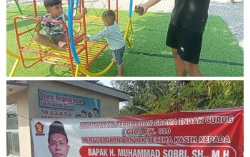 Taman Bermain Anak Aspirasi Dewan H. Sobri Selesai Dibangun. Anak-Anak Bermain Semakin Bahagia