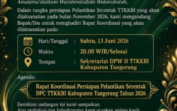 TTKKBI Kabupaten Tangerang Gelar Rapat Koordinasi Persiapan Pelantikan