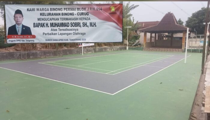 H. Muhamad Sobri Tuntaskan Aspirasi Warga, Lapangan Olahraga Warga Perum Binong Permai RW 14 Lebih Optimal