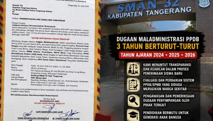 Investigasi: Polemik PPDB SMAN 32 Kabupaten Tangerang, Warga Pertanyakan Transparansi Seleksi Siswa Baru