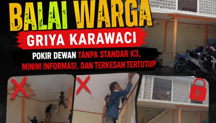 Proyek Balai Warga Griya Karawaci Pokir Dewan Tanpa Standar K3, Minim Informasi, Dan Terkesan Tertutup