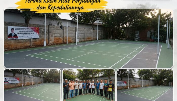 Pembuatan Lapangan Serba Guna Warga RT 05 RW 14 Aspirasi H. Muhamad Sobri Selesai Dibangun