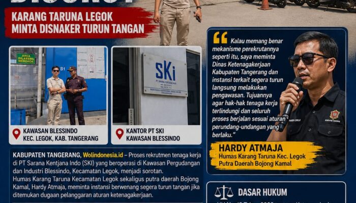 Rekrutmen Tenaga Kerja PT SKI di Kawasan Blessindo Disorot, Karang Taruna Legok Minta Disnaker Turun Tangan