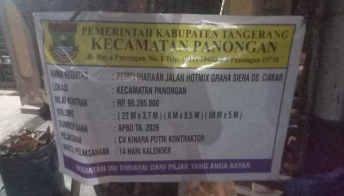 Proyek Hotmix CV Kinara Putri Kontraktor Kecamatan Panongan Setipis Tisu, PPTK Dan Pelaksana Bermain Mata
