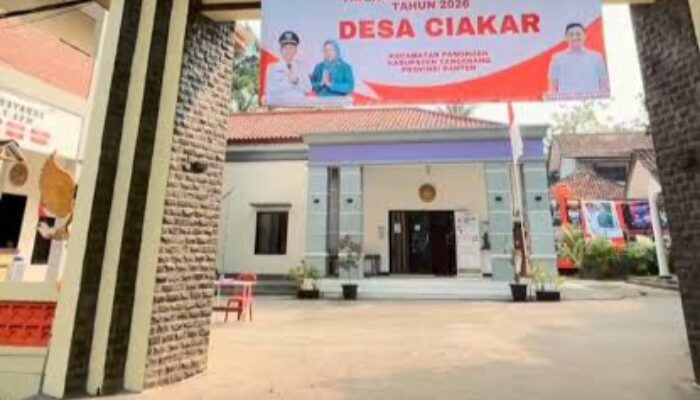 Proyek Kanopi Lapangan Depan Kantor Desa Ciakar Kini Tersandung Temuan BPK